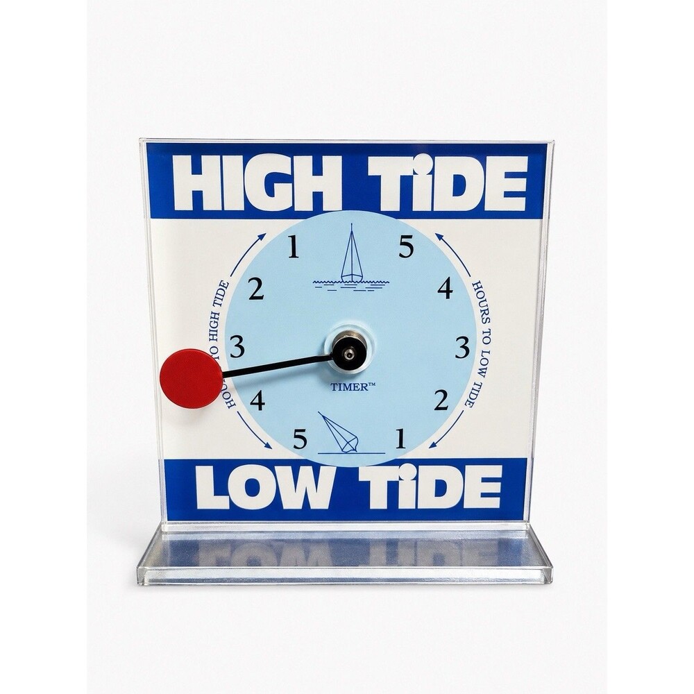 Vintage Schelling Classic Tide Timer Tide Clock – Acrylic Nautical High Low Tide